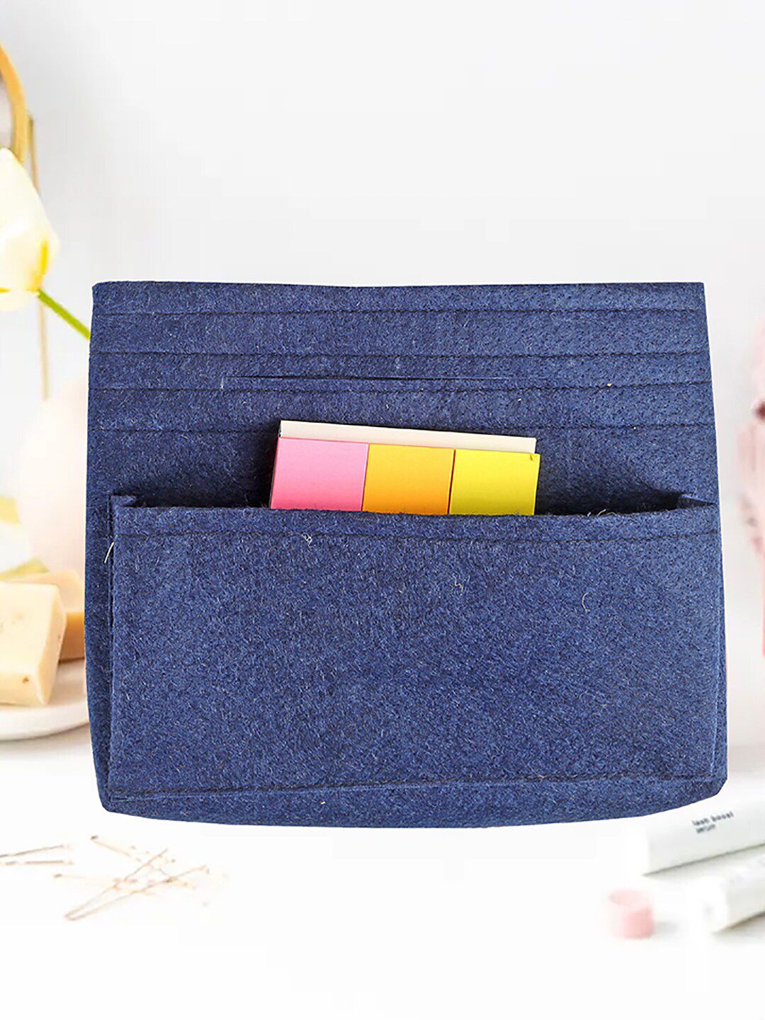 My Gift Booth Navy Blue Solid Purse Organizer Price in India