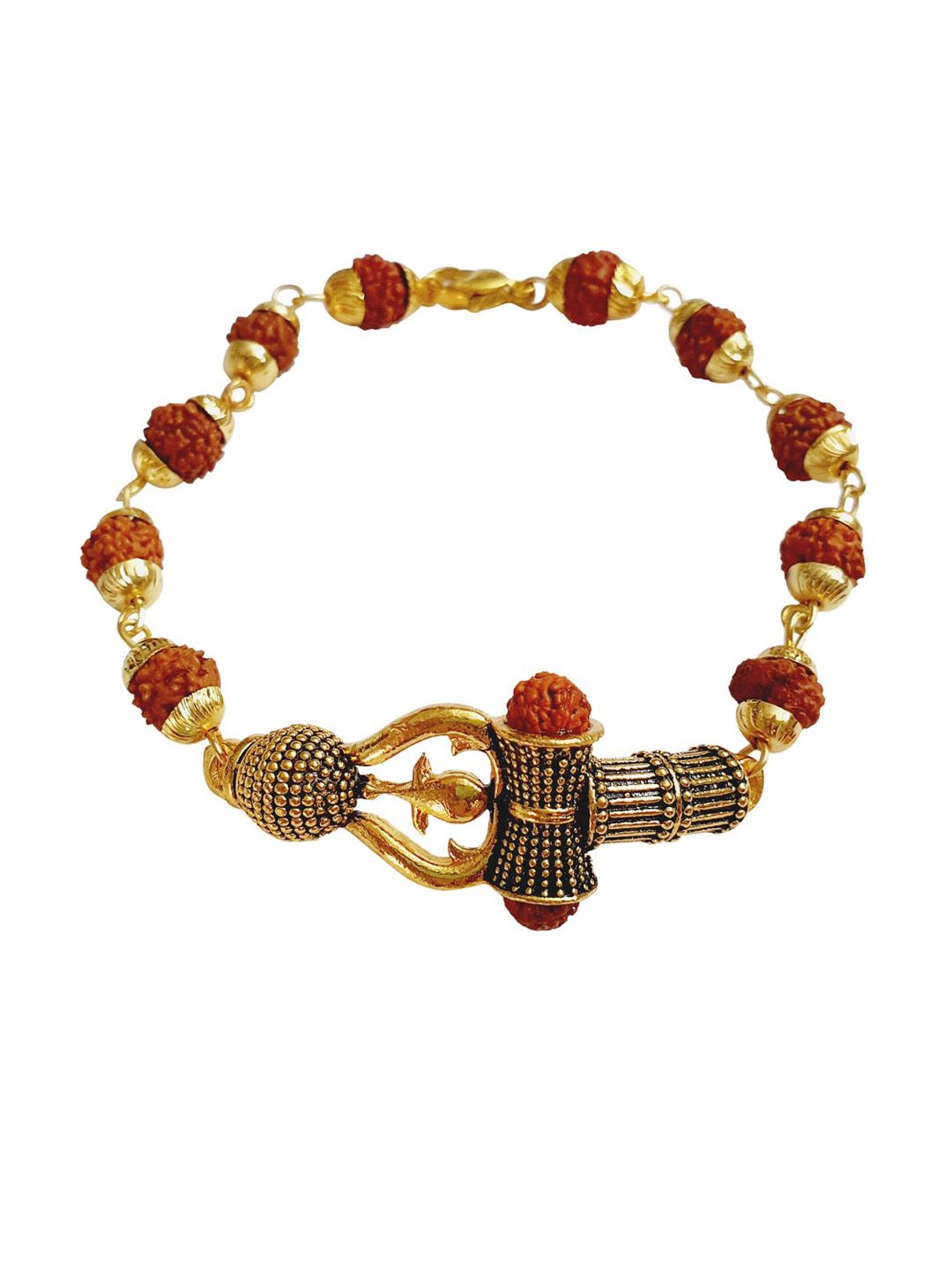 Young & Forever Unisex Brown Beaded Link Bracelet Price in India