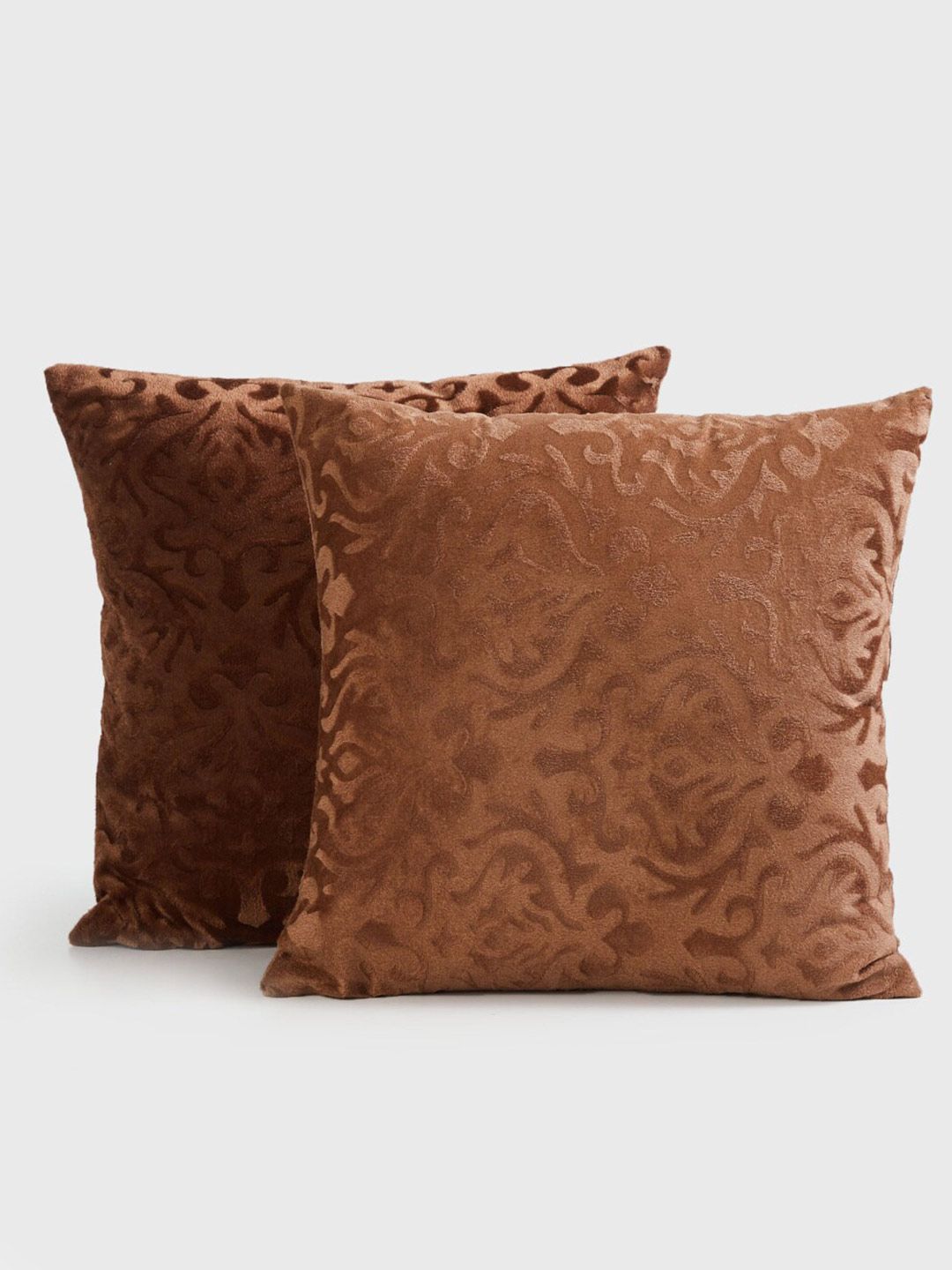 Home Centre Brown Set of 2 Ethnic Motifs Square Cushion Covers Price in India