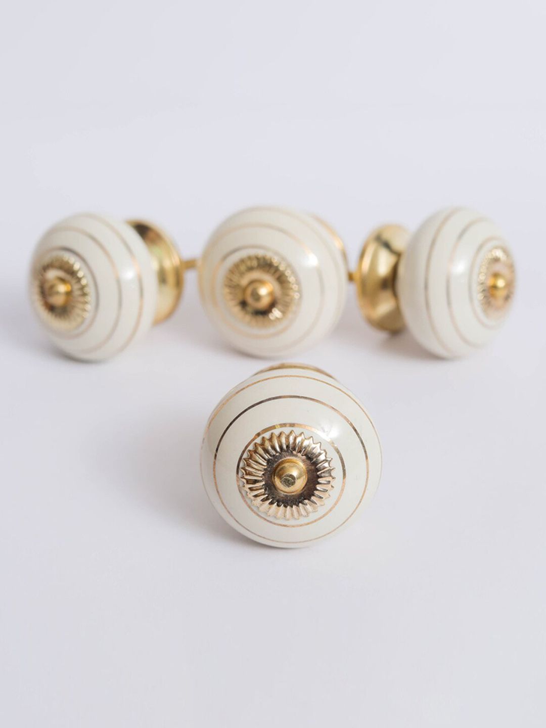 Home Centre Set Of 6 Beige Corsica Venice Textured Ceramic Drawer Knob Price in India