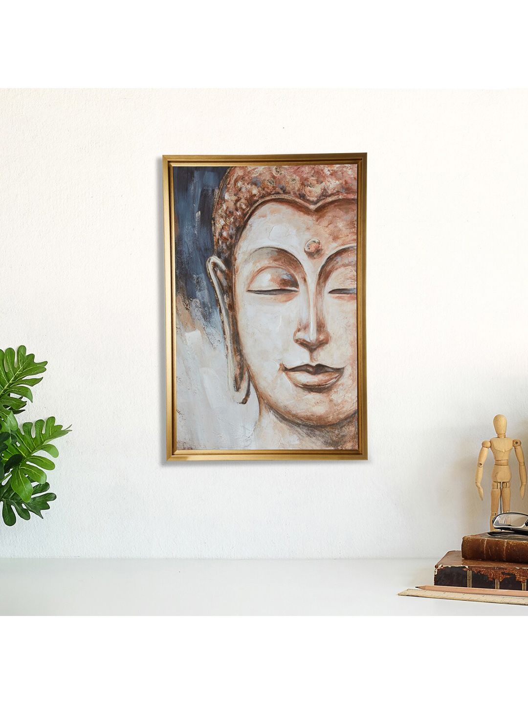 Home Centre Multicoloured Printed Buddha Canvas Painting Price in India