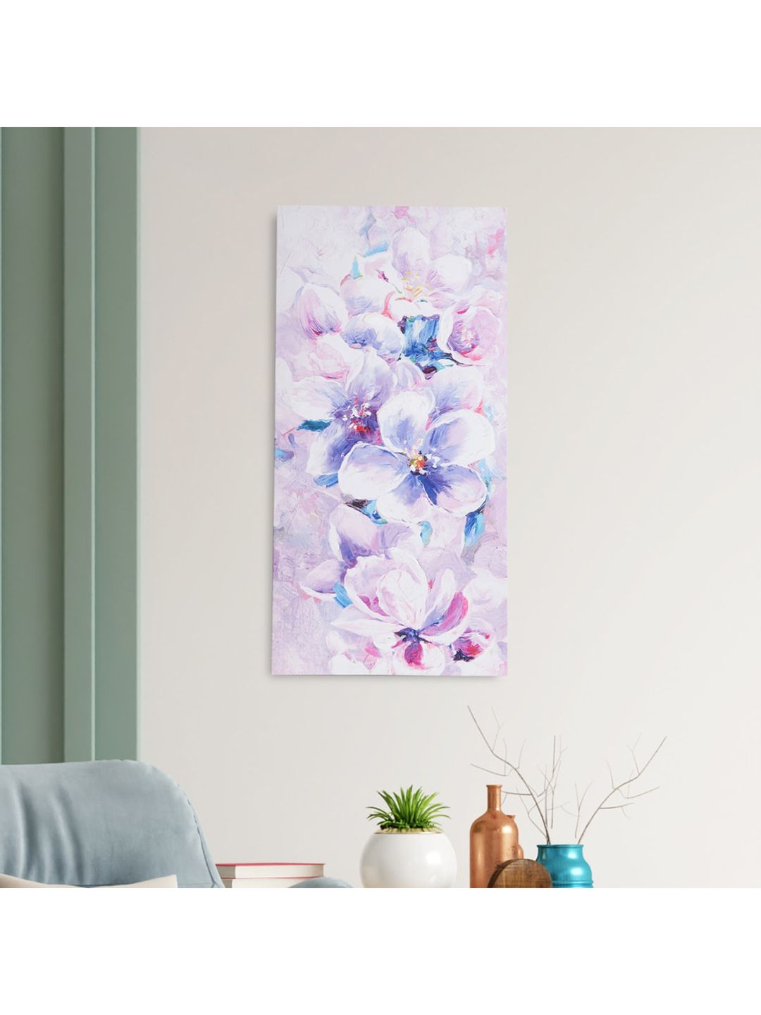 Home Centre Jewel Purple Flowers Printed Framed Wall Paintings Price in India