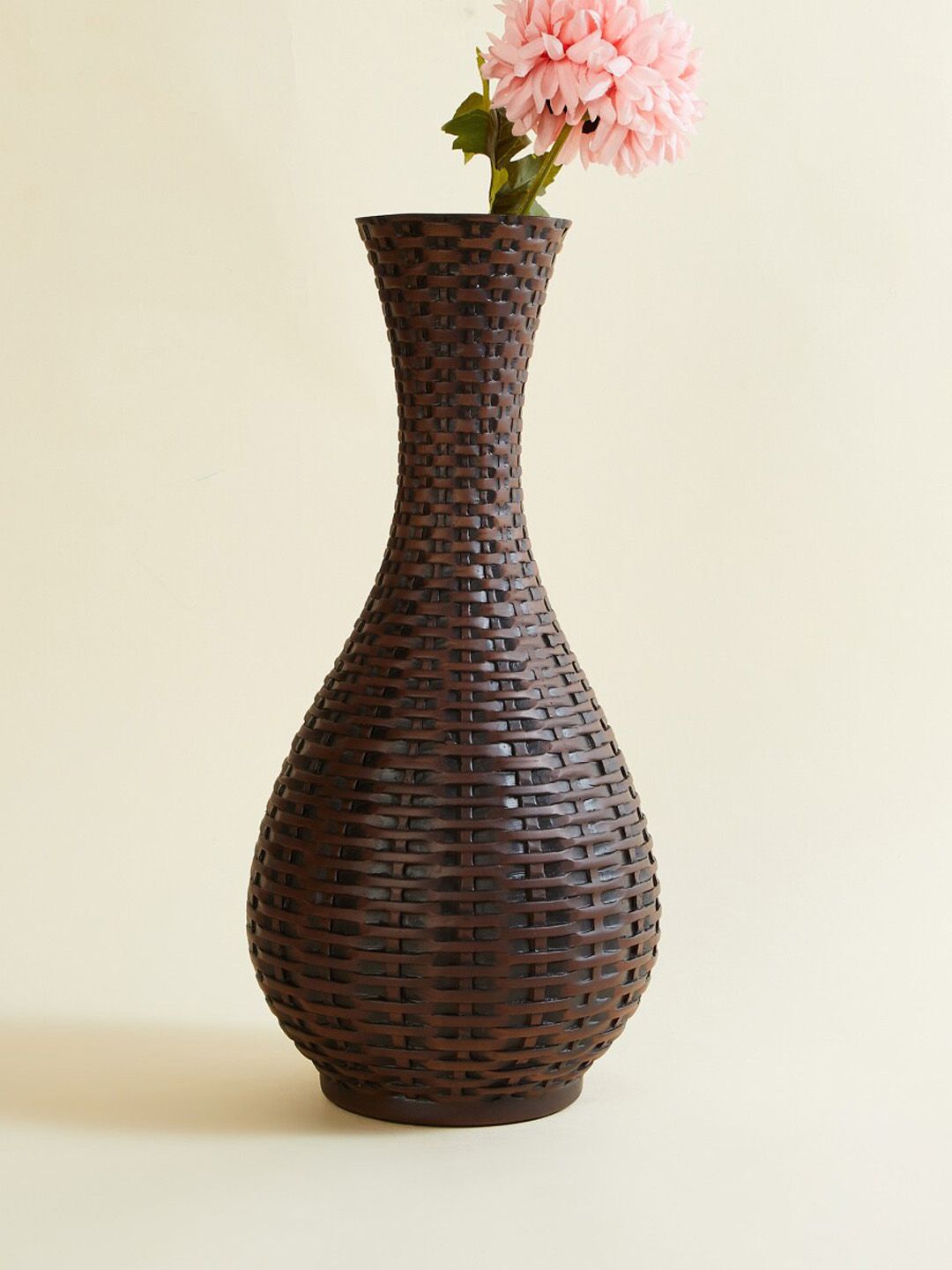 Home Centre Brown Textured Polyresin Vase Price in India
