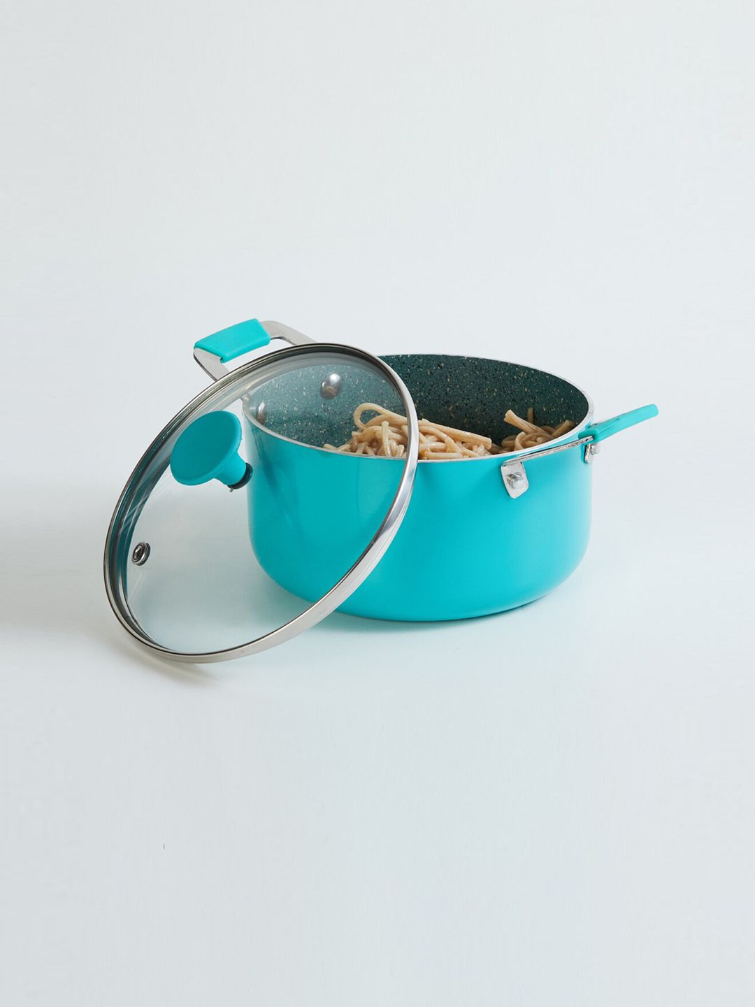 Home Centre Teal Blue Aluminium Casserole With Lid Price in India
