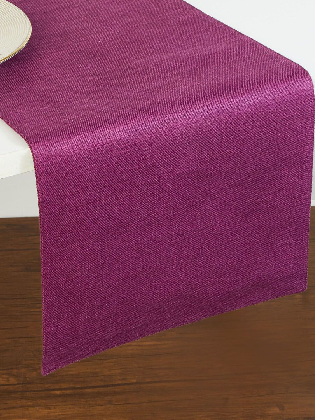 Home Centre Purple Solid Pure Cotton Table Runners Price in India