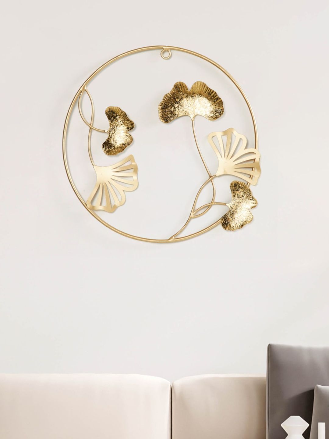 Home Centre Iliano Iron Round Floral Wall Art Price in India