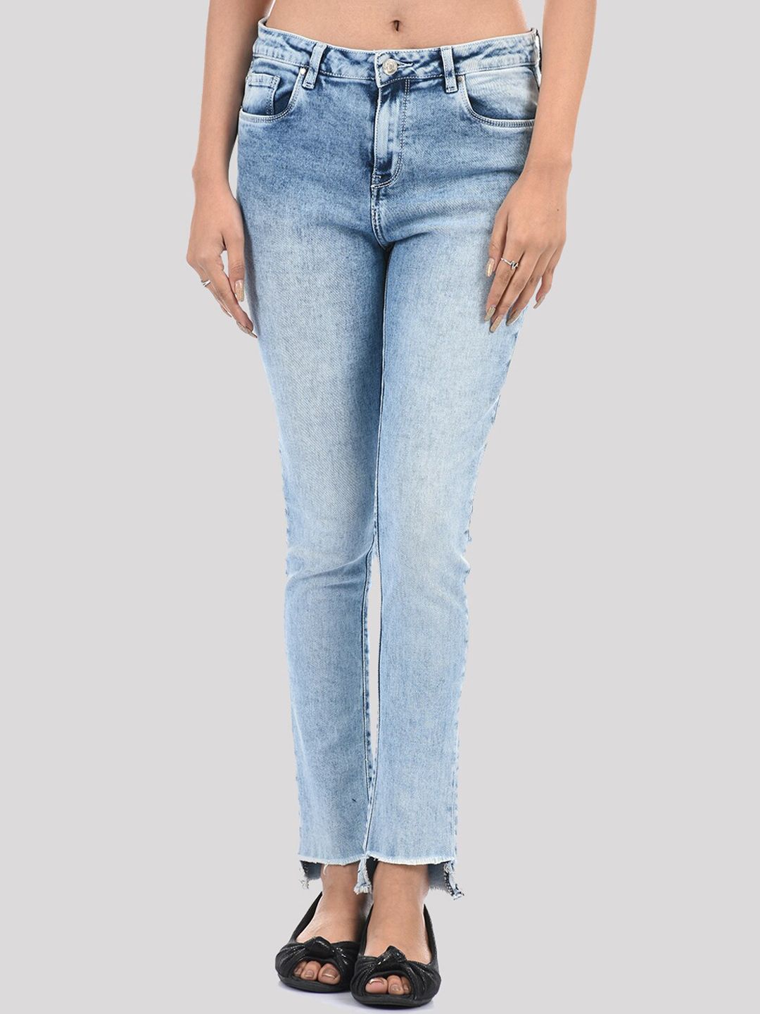 TALIA Women Blue Skinny Fit Heavy Fade Stretchable Jeans