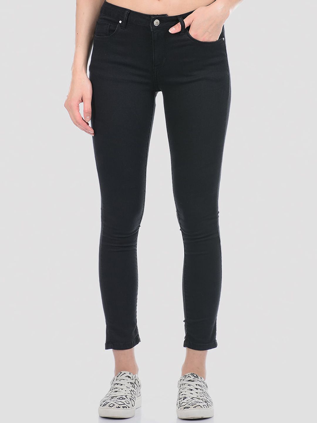 TALIA Women Black Skinny Fit Stretchable Jeans Price in India