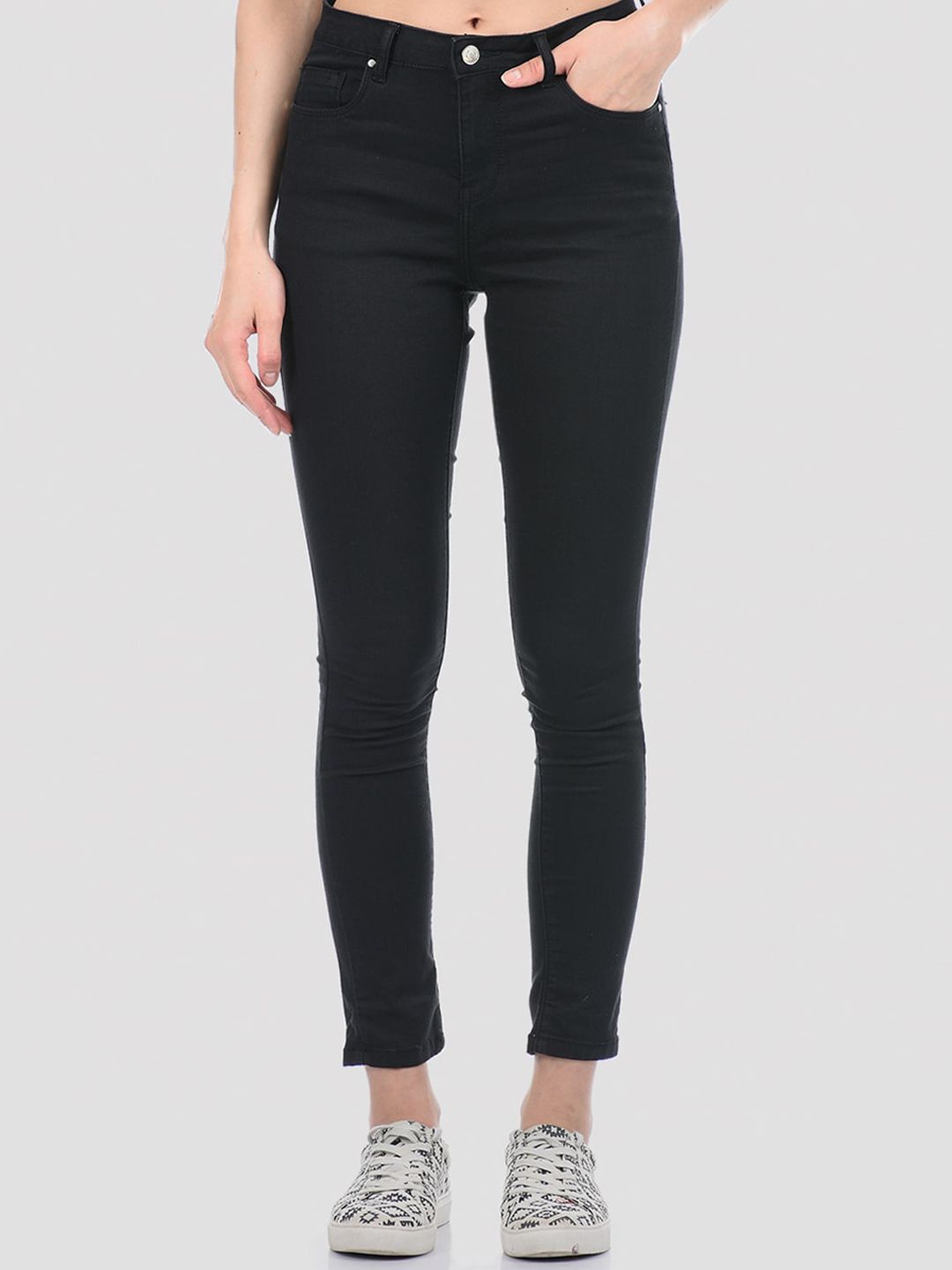 TALIA Women Black Skinny Fit Stretchable Jeans Price in India