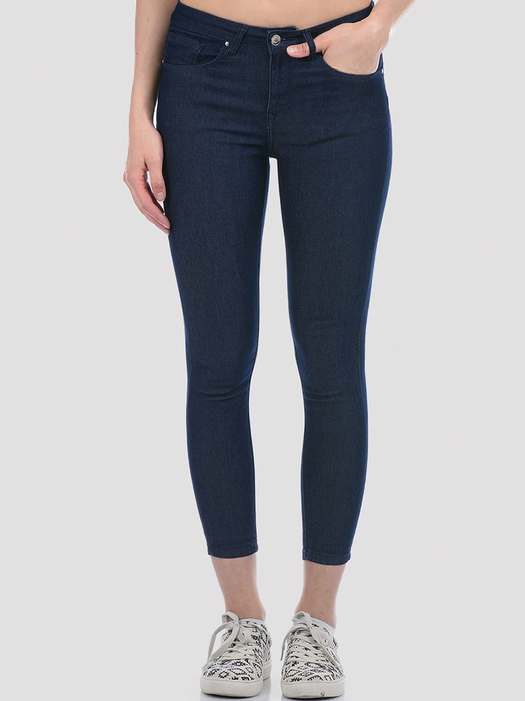 TALIA Women Navy Blue Skinny Fit Stretchable Jeans Price in India