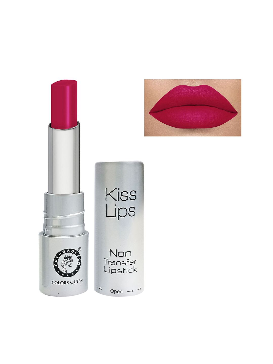 Colors Queen Kiss Lips Non Transfer Lipstick 3 g - Fire Magenta Price in India