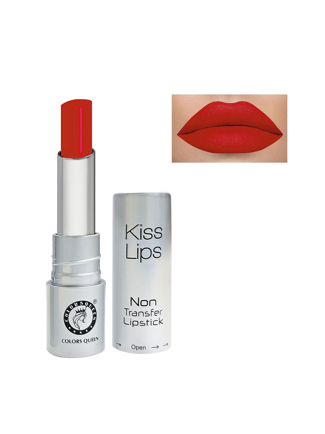 Colors Queen Kiss Lips Non Transfer Matte Lipstick - Rich Red Price in India