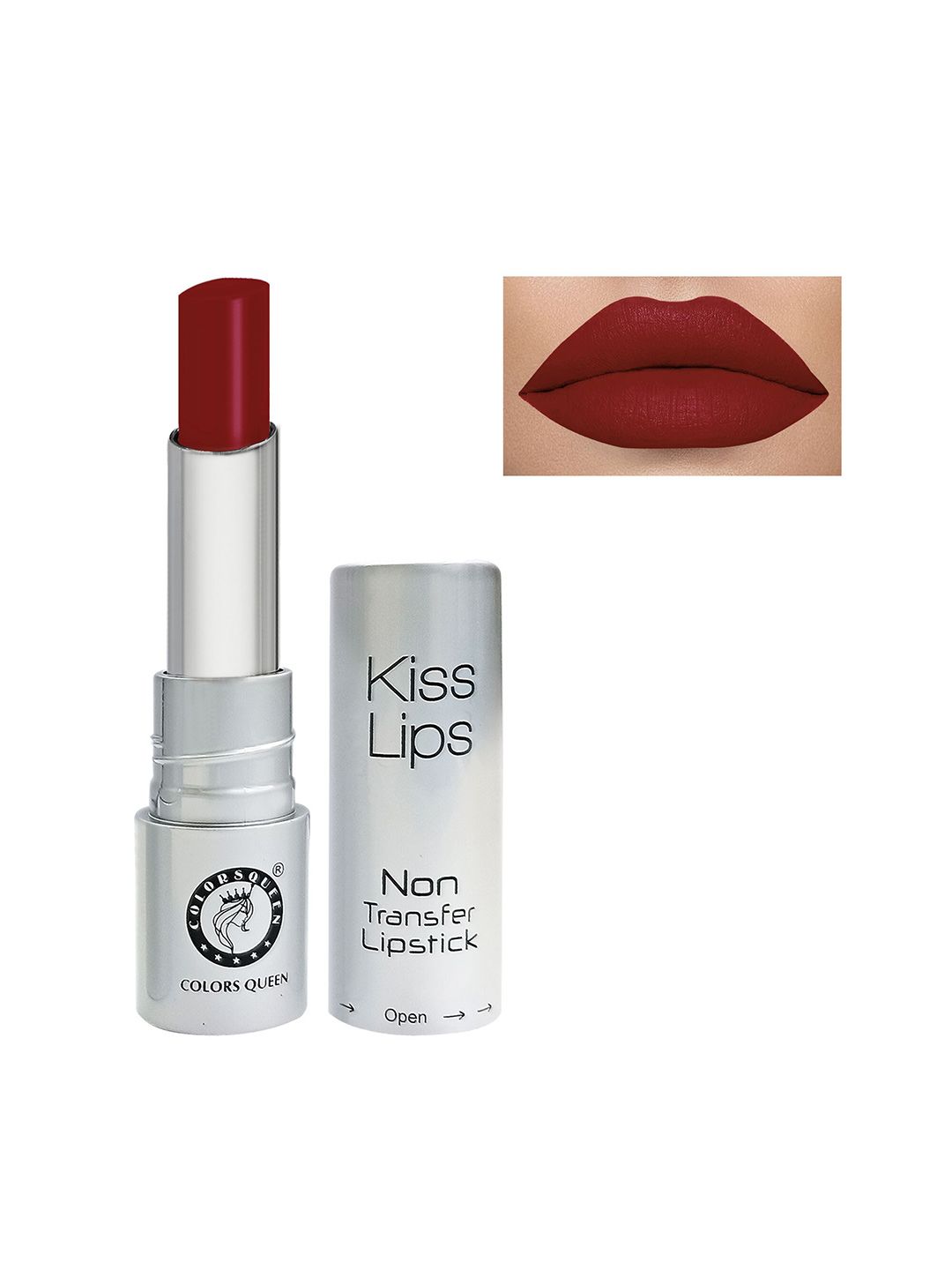 Colors Queen Kiss Lips Non Transfer Matte Lipstick - Virgin Maroon Price in India