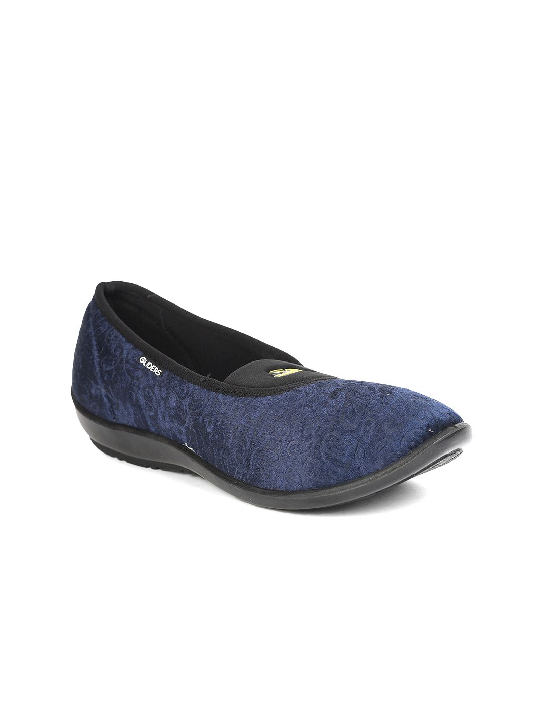 Liberty Women Blue Woven Design PU Slip-On Sneakers Price in India