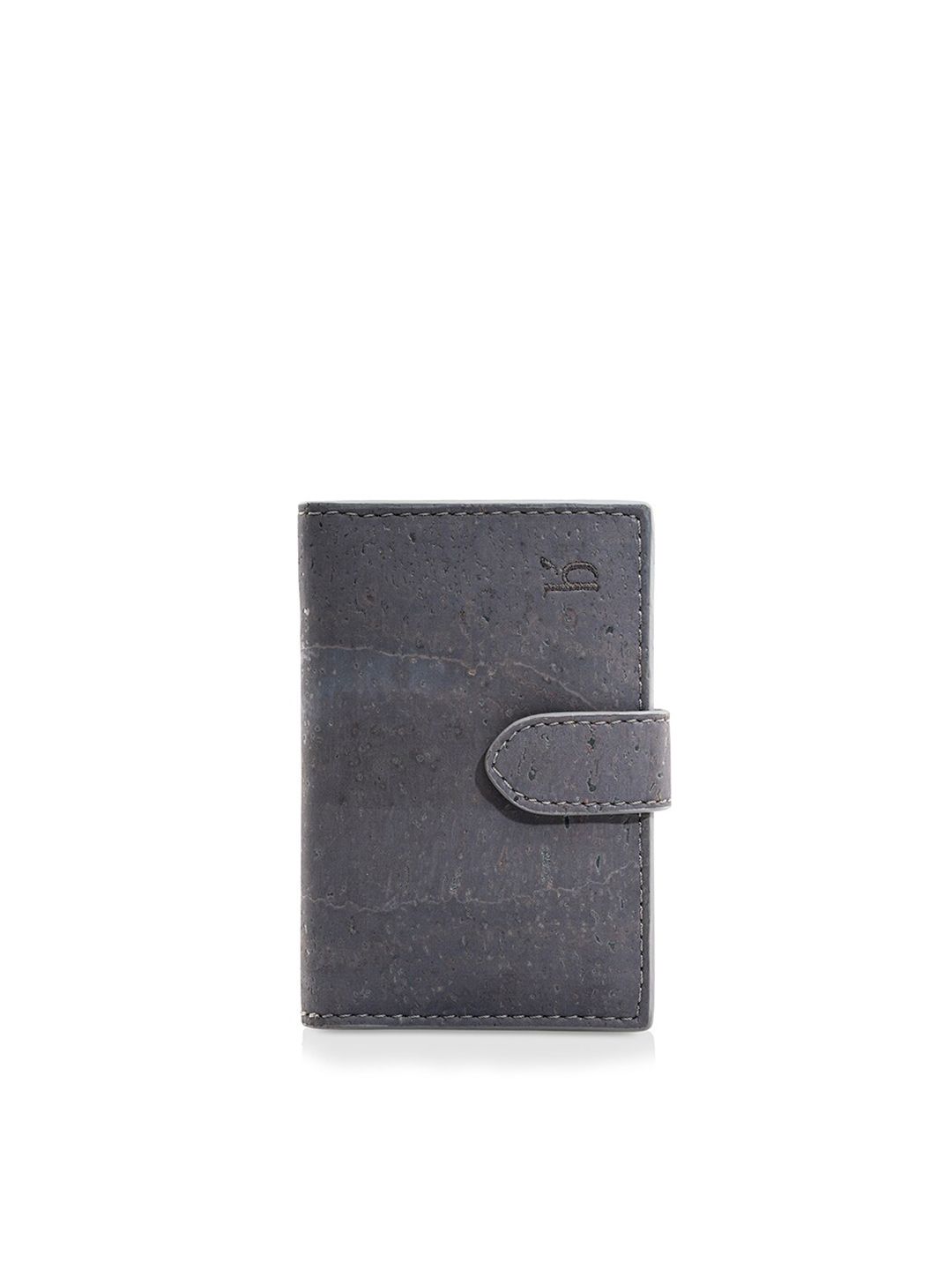 Beej Unisex Charcoal Textured Two Fold Wallet Price in India