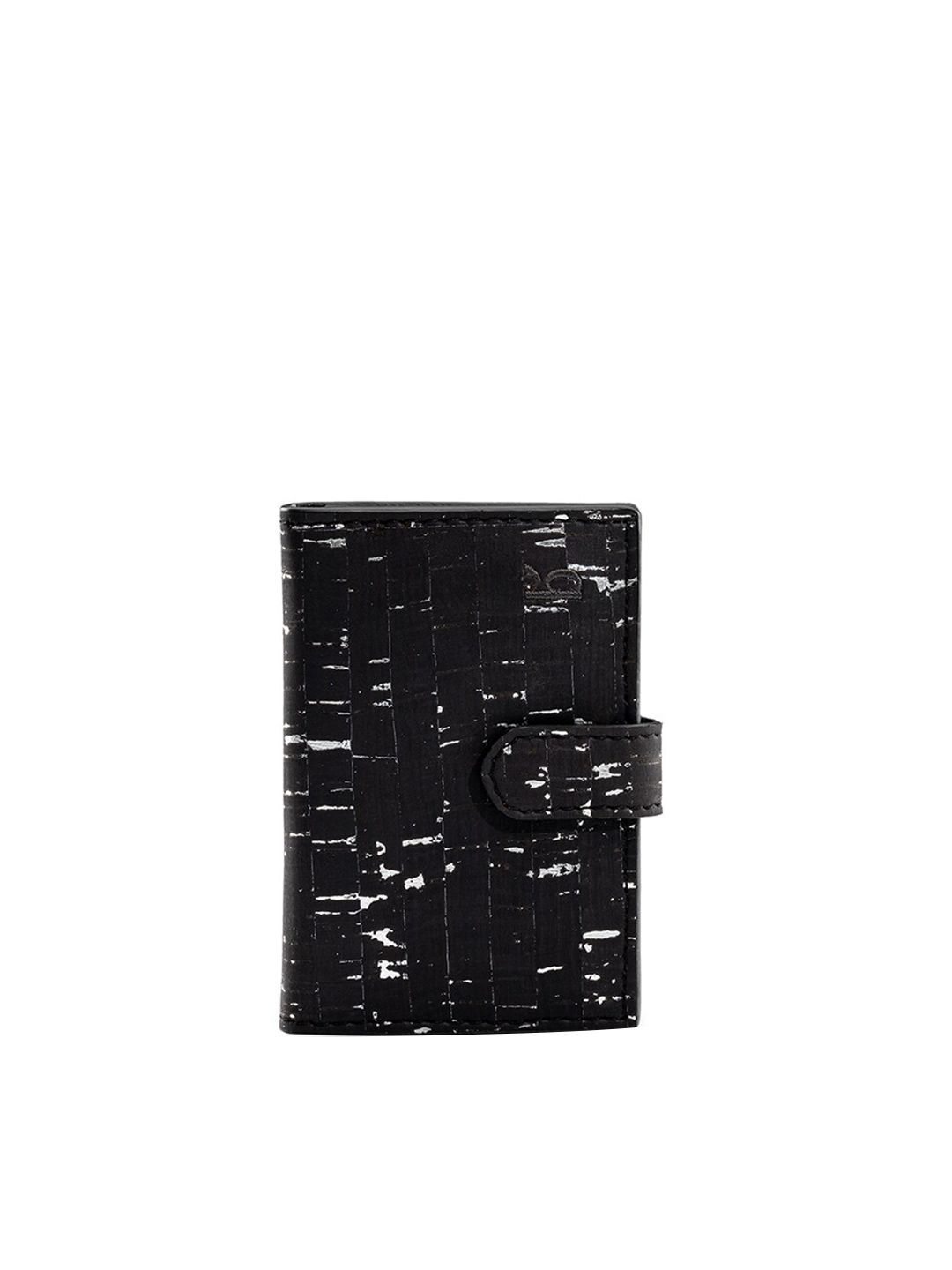 Beej Unisex Black & White Textured Two Fold Wallet Price in India