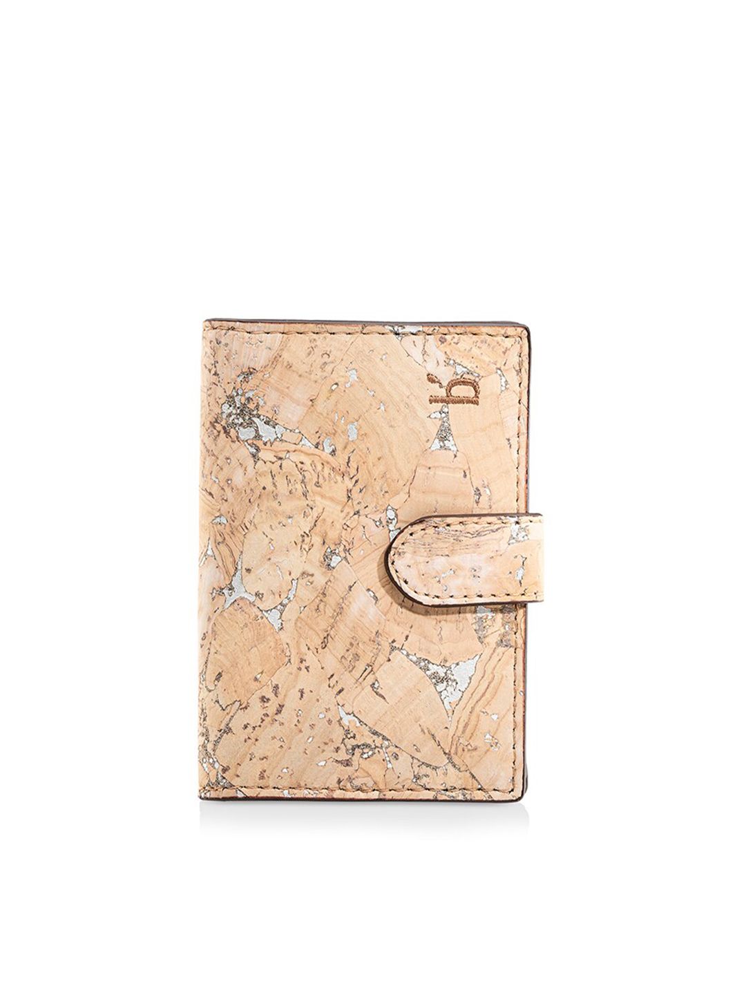 Beej Unisex Cream-Coloured Textured Two Fold Wallet Price in India