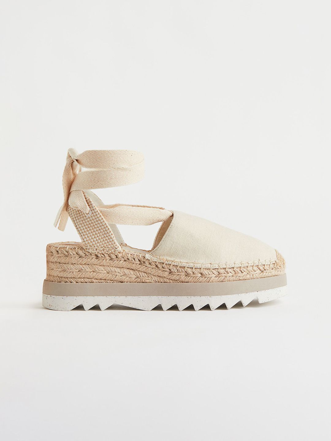 H&M Women Off-White Platform espadrilles Price in India