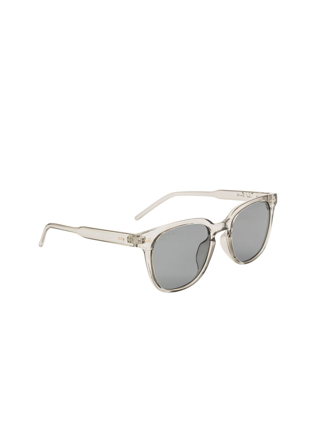 Ted Smith Unisex Grey Lens & White Wayfarer Sunglasses with UV Protected Lens Price in India