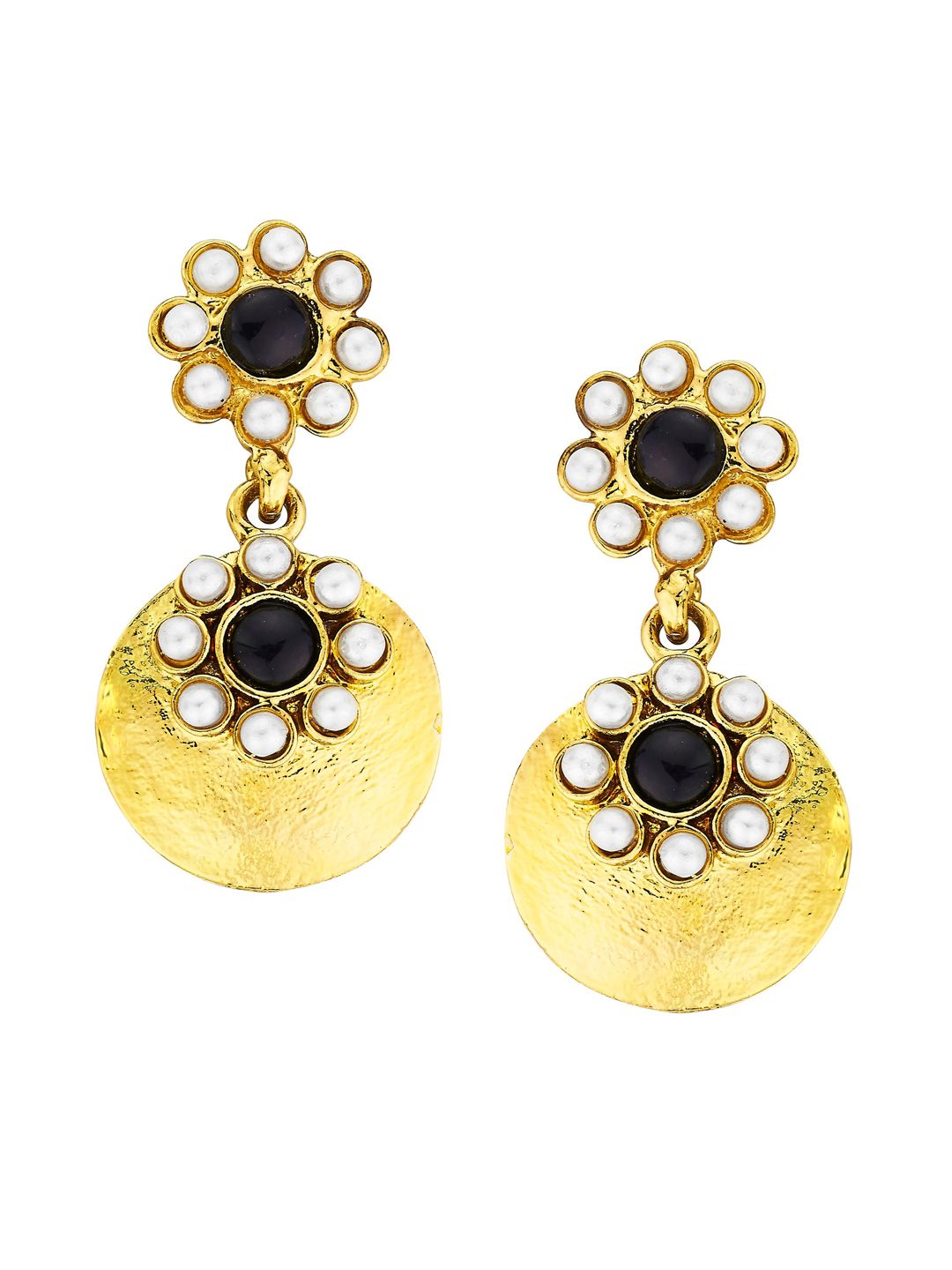 Kshitij Jewels Black Contemporary Drop Earrings Price in India