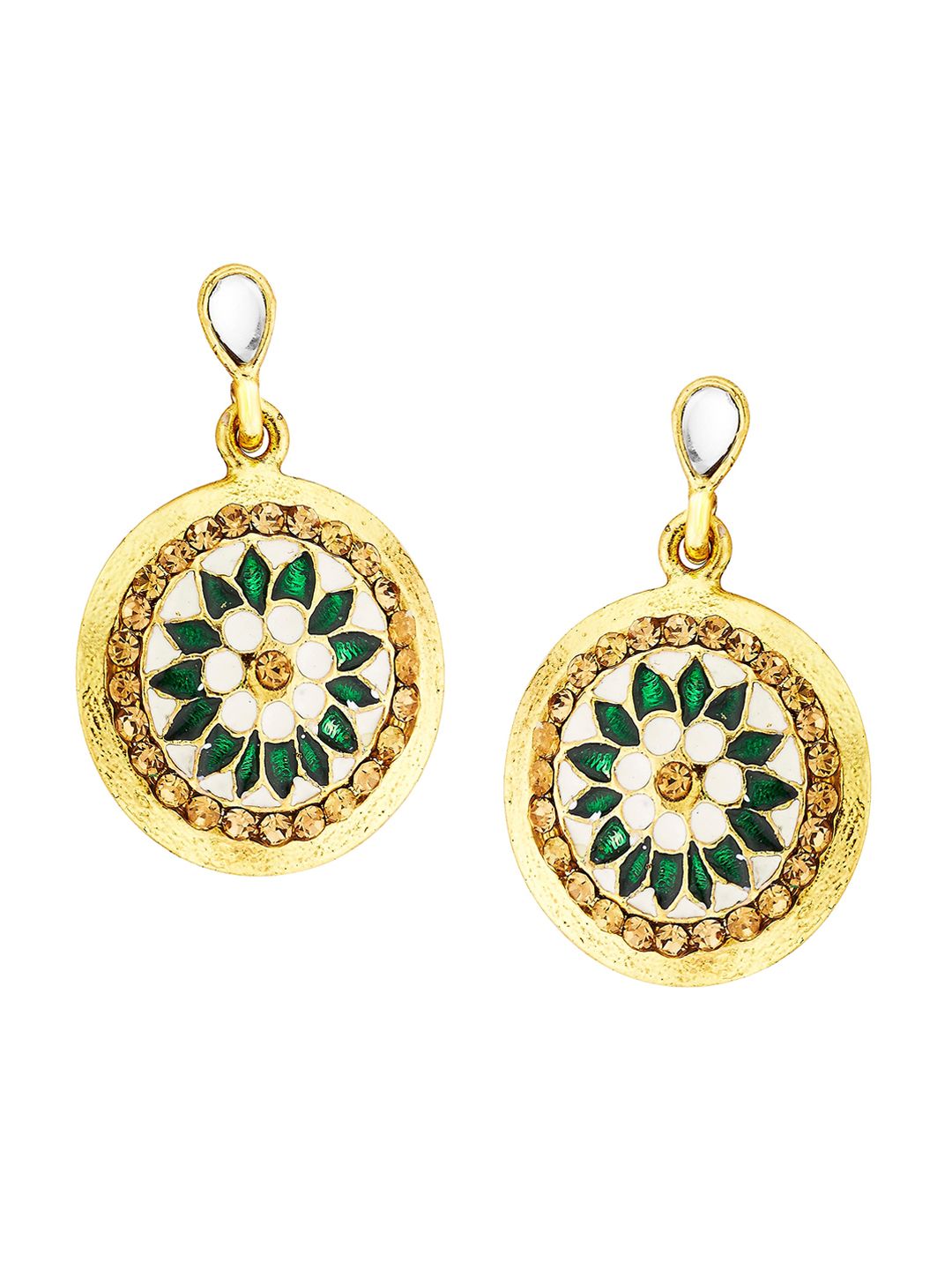 Kshitij Jewels Green Contemporary Drop Earrings Price in India