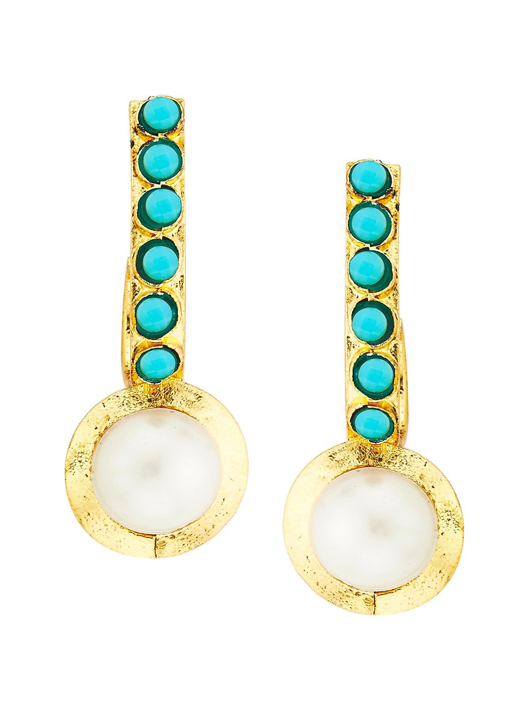 Kshitij Jewels Blue Contemporary Drop Earrings Price in India