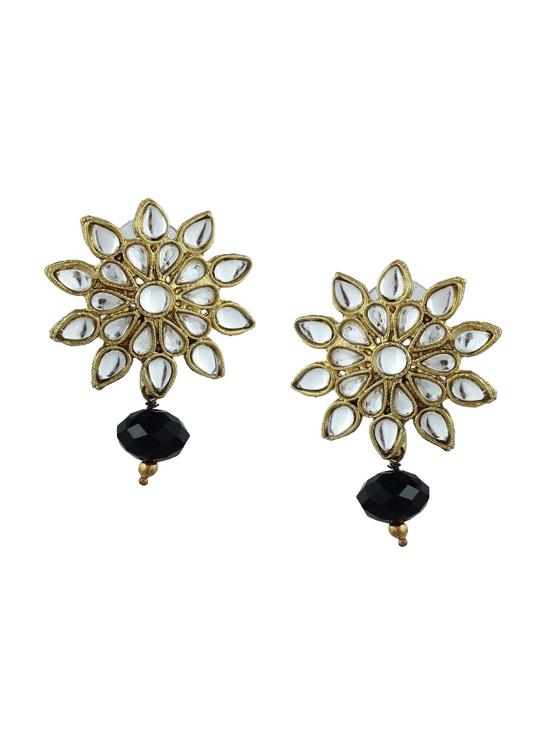 Kshitij Jewels Black Contemporary Studs Earrings Price in India