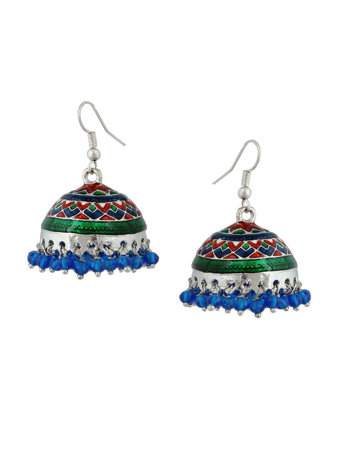 Kshitij Jewels Multicoloured Contemporary Jhumkas Earrings Price in India