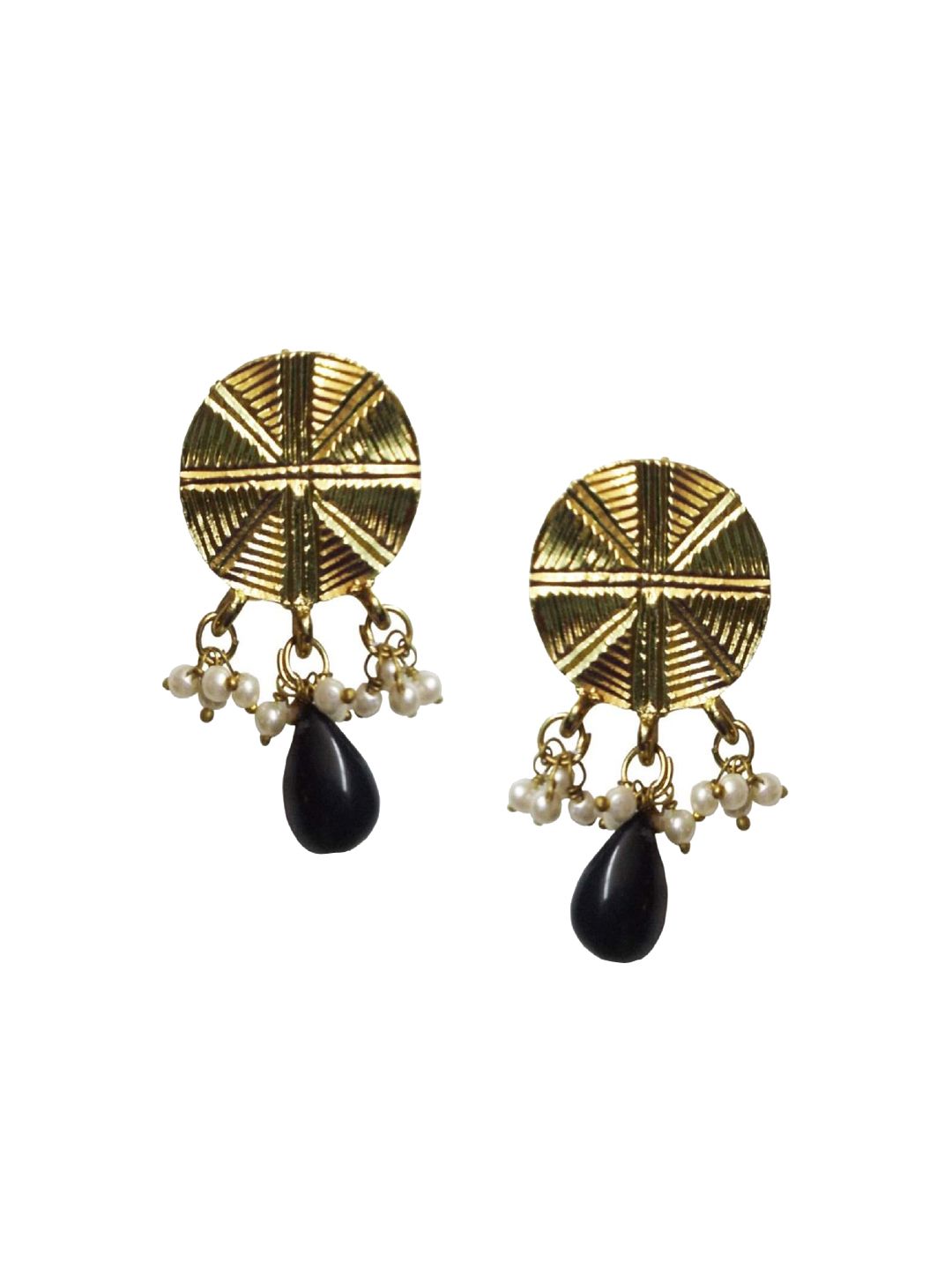 Kshitij Jewels Black Contemporary Drop Earrings Price in India