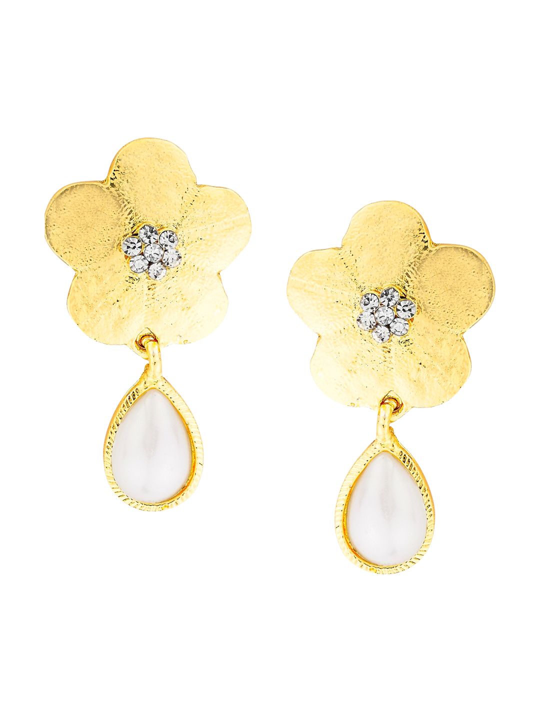 Kshitij Jewels White Contemporary Drop Earrings Price in India