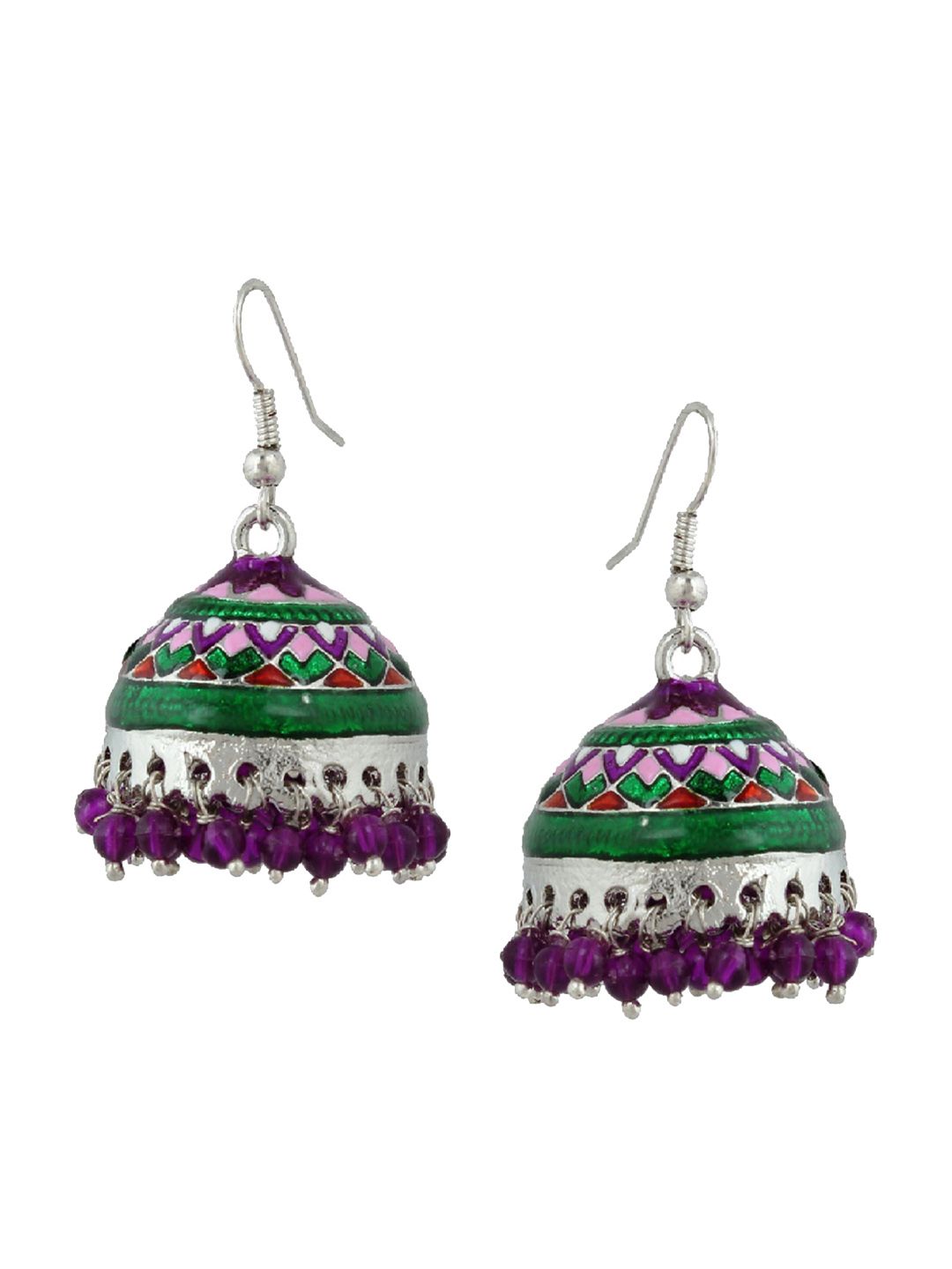 Kshitij Jewels Multicoloured Contemporary Jhumkas Earrings Price in India