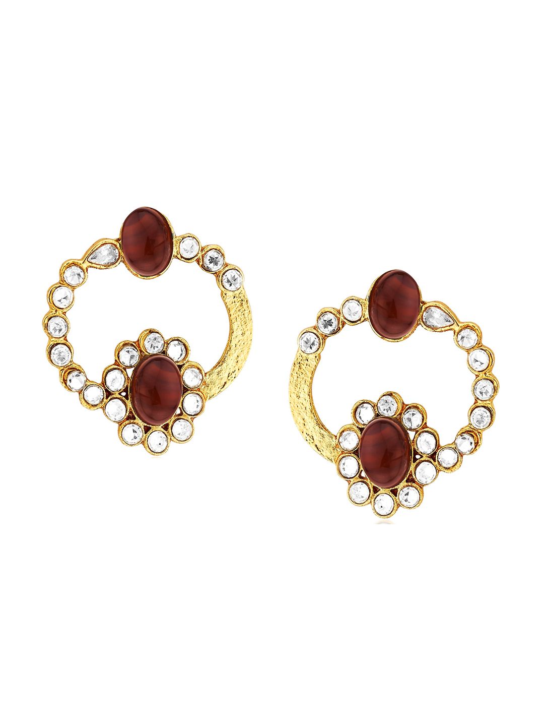 Kshitij Jewels Maroon Contemporary Ear Cuff Earrings Price in India