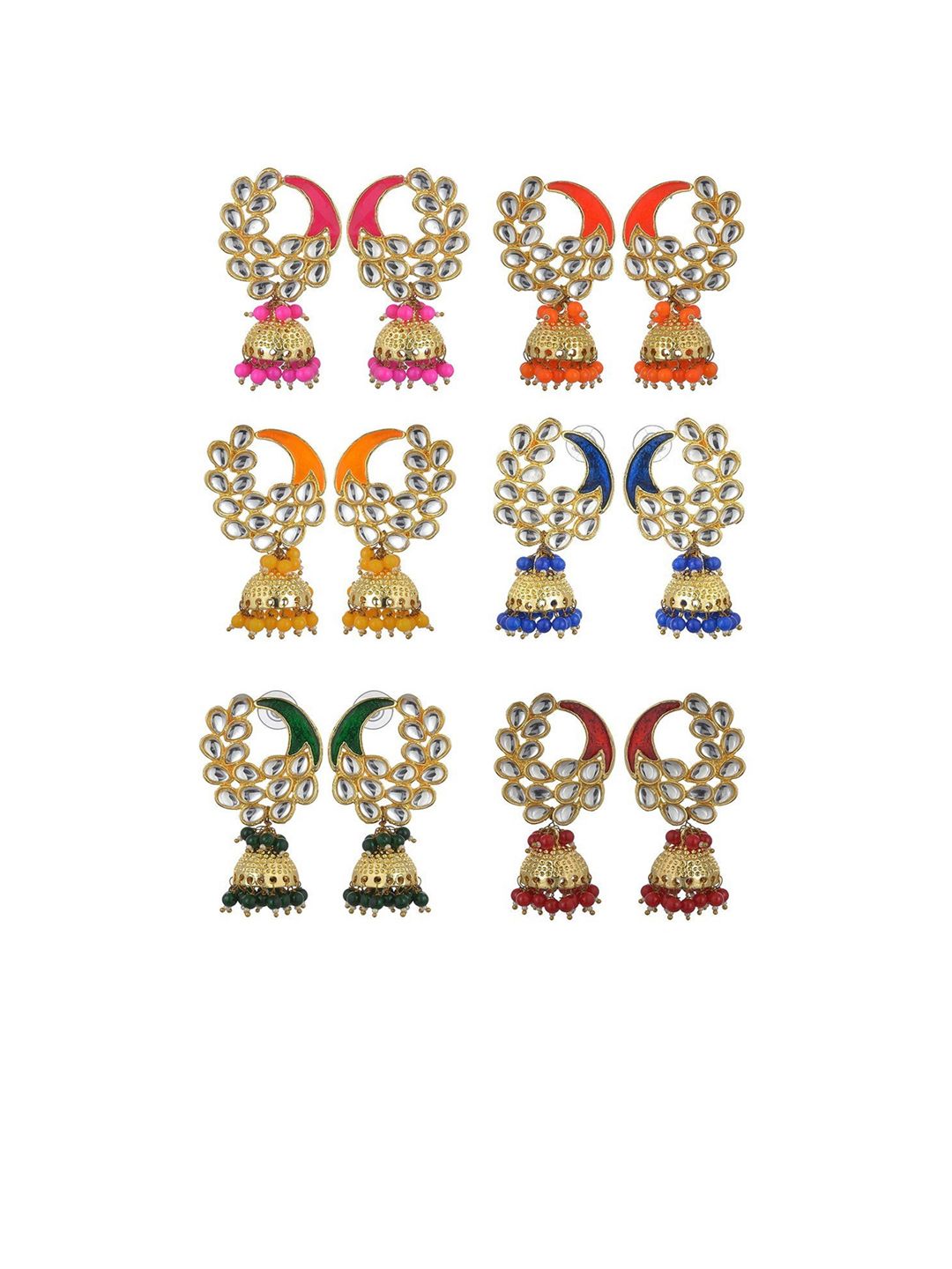 Kshitij Jewels Multicoloured Contemporary Drop Earrings Price in India