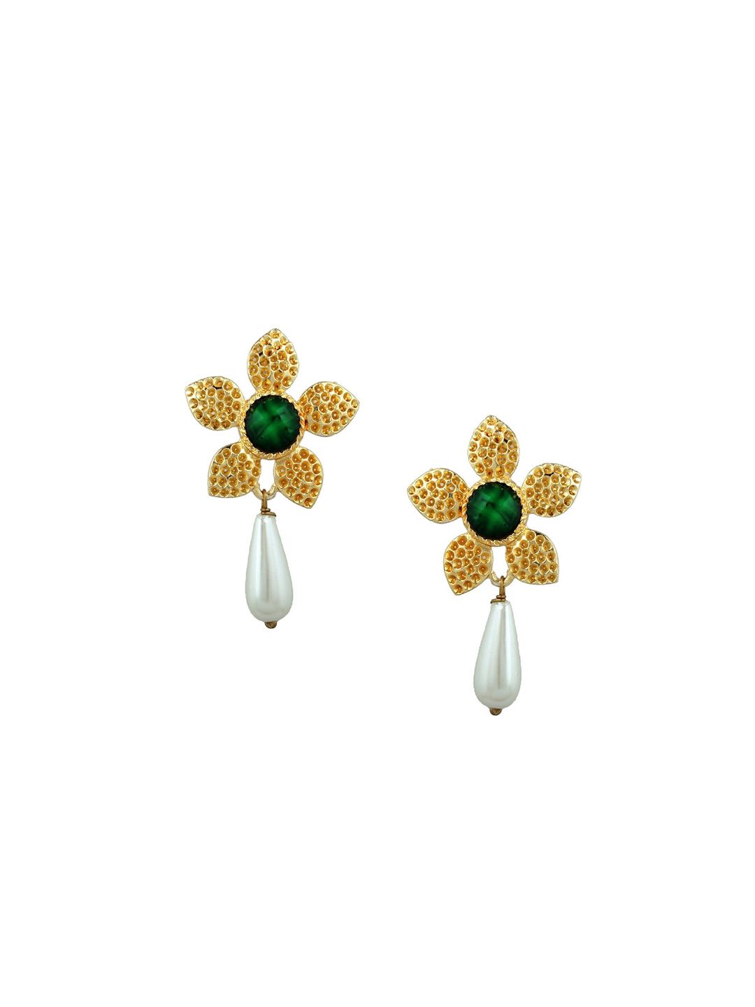 Kshitij Jewels Green Contemporary Drop Earrings Price in India