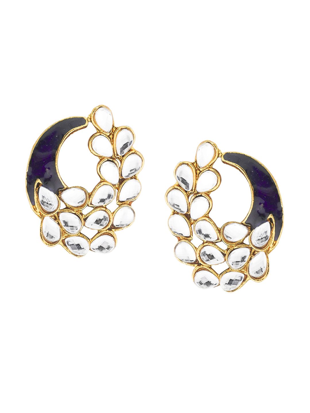 Kshitij Jewels Blue Contemporary Studs Earrings Price in India