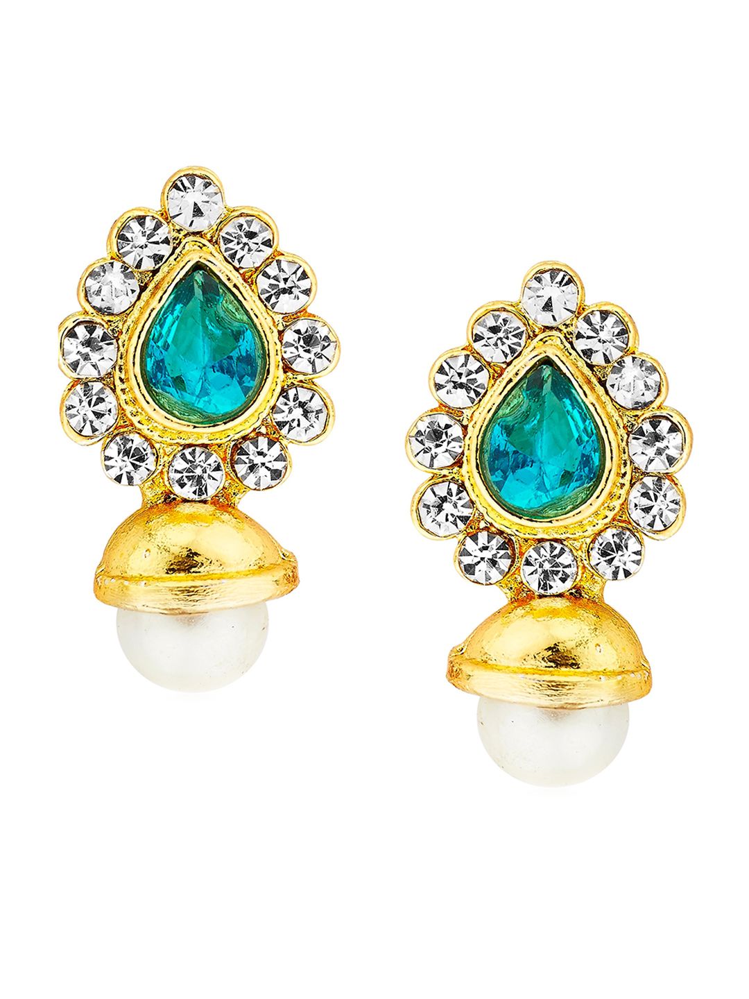 Kshitij Jewels Blue Contemporary Drop Earrings Price in India