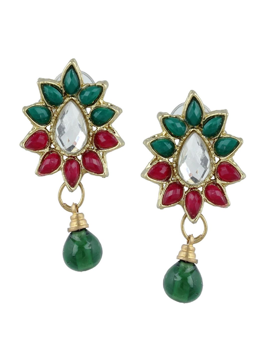 Kshitij Jewels Multicoloured Contemporary Drop Earrings Price in India