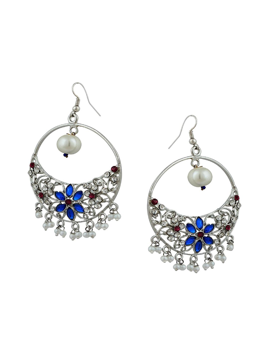 Kshitij Jewels Blue Contemporary Drop Earrings Price in India