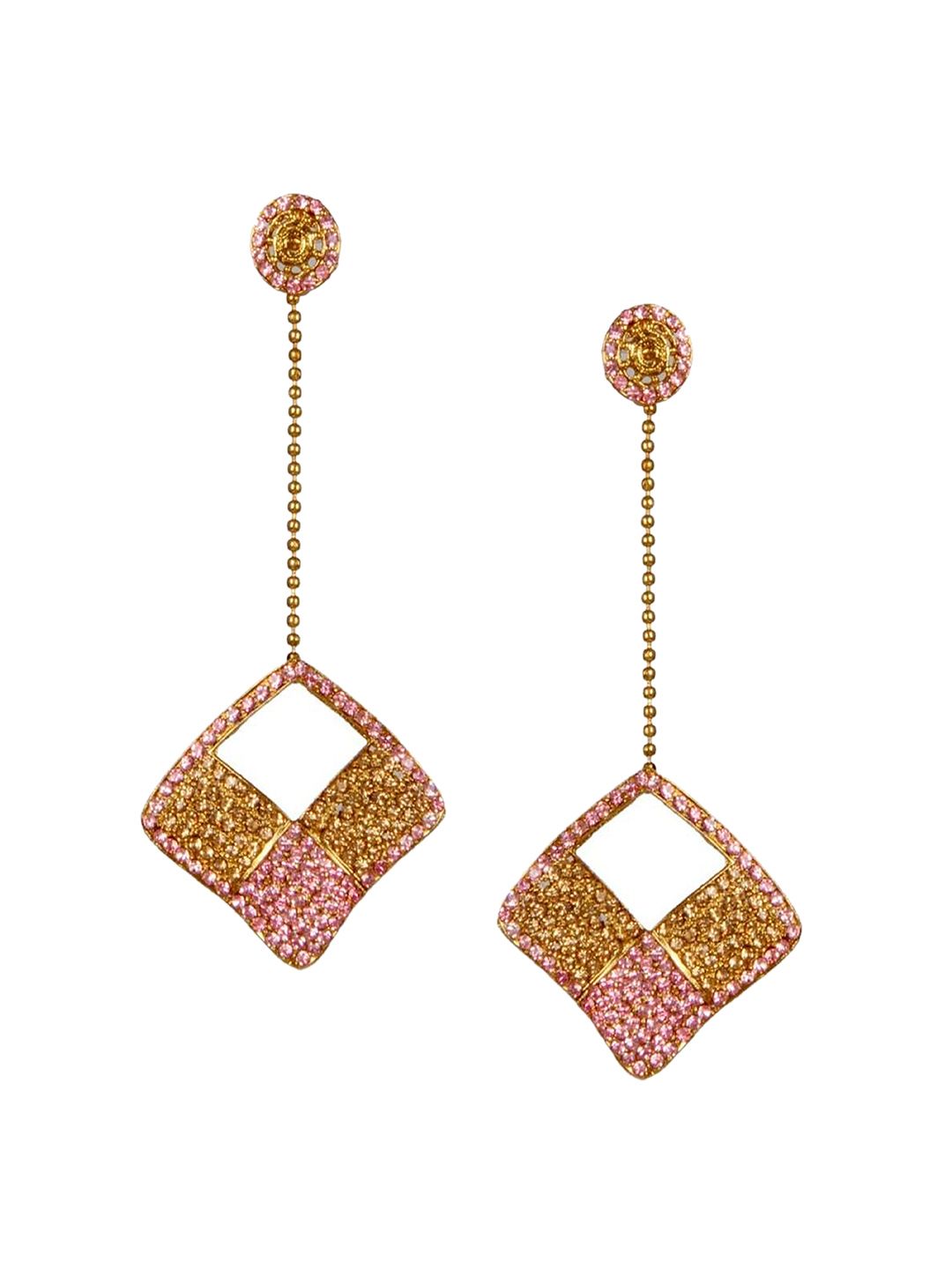 Kshitij Jewels Multicoloured Contemporary Drop Earrings Price in India