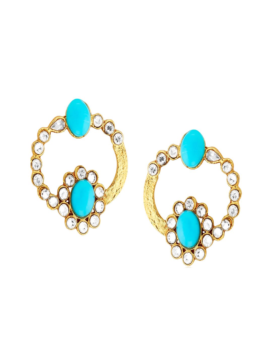 Kshitij Jewels Blue Contemporary Ear Cuff Earrings Price in India