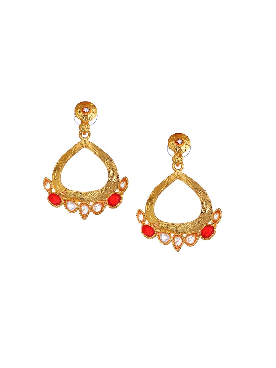 Kshitij Jewels Orange Contemporary Drop Earrings Price in India