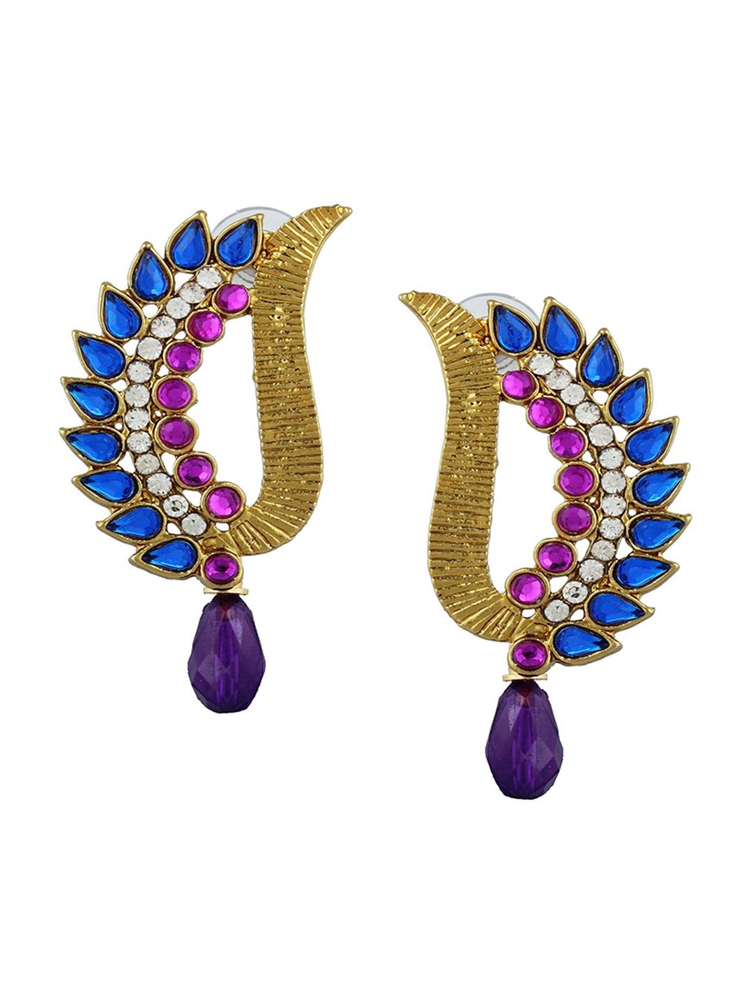 Kshitij Jewels Multicoloured Contemporary Drop Earrings Price in India