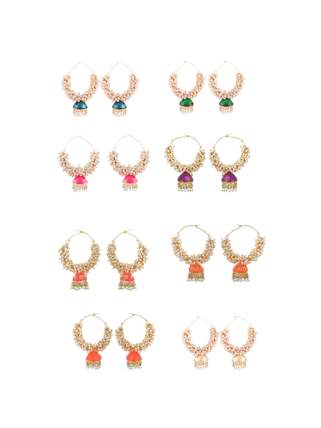 Kshitij Jewels Multicoloured Contemporary Studs Earrings Price in India