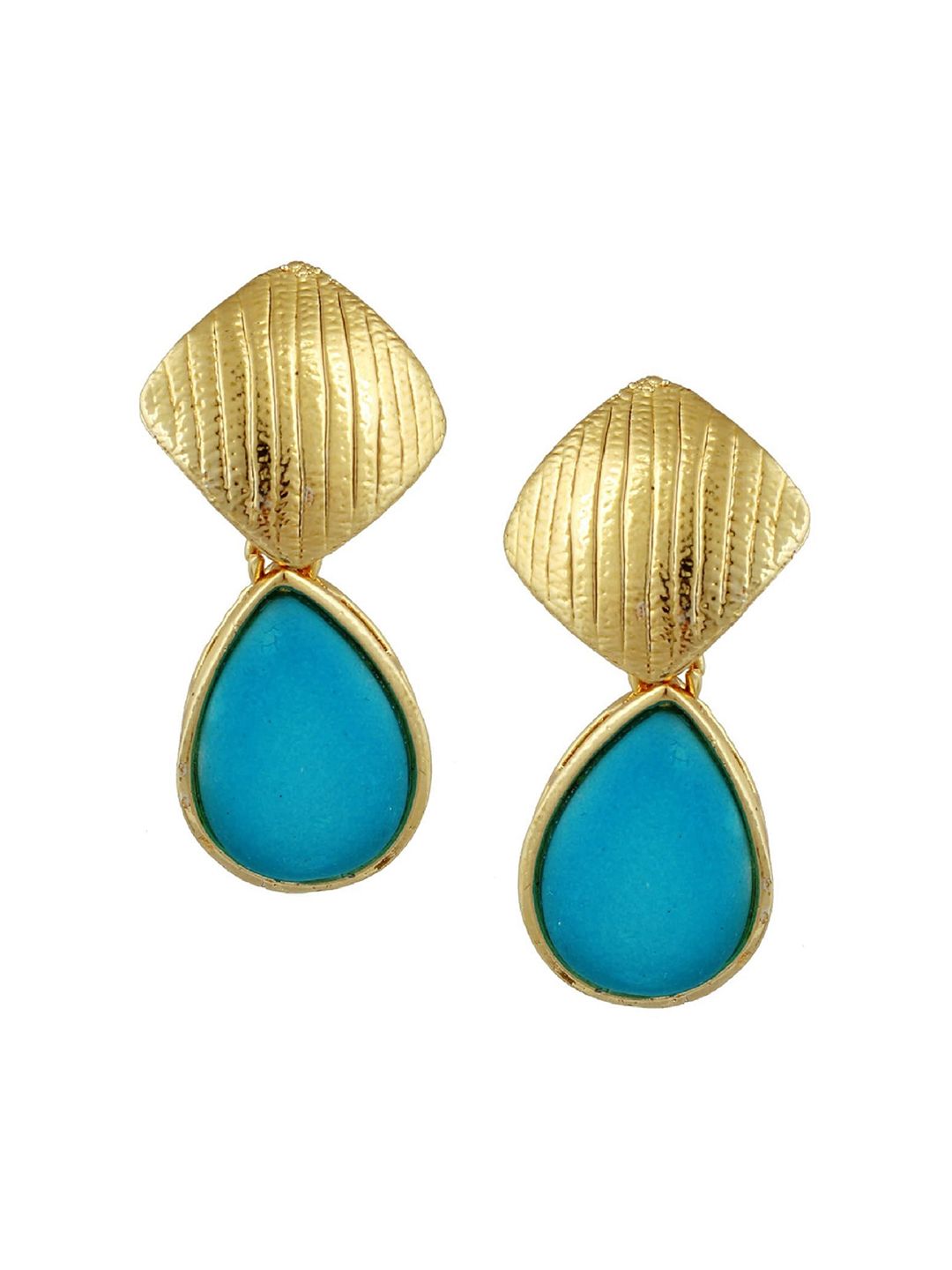 Kshitij Jewels Blue Contemporary Studs Earrings Price in India