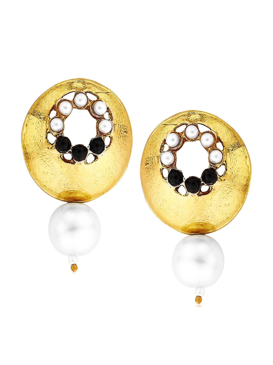 Kshitij Jewels Black Contemporary Studs Earrings Price in India