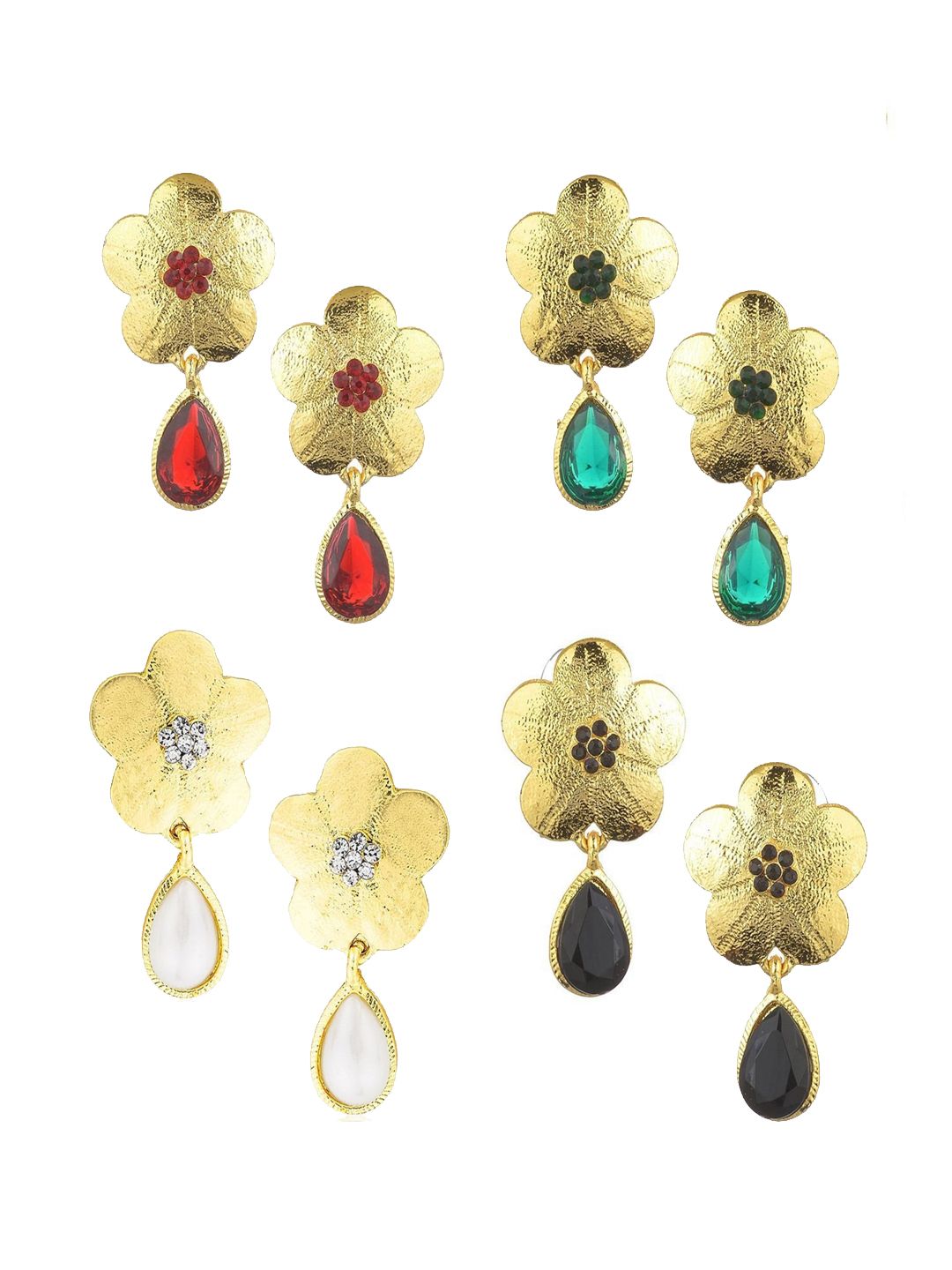 Kshitij Jewels Multicoloured Contemporary Studs Earrings Price in India