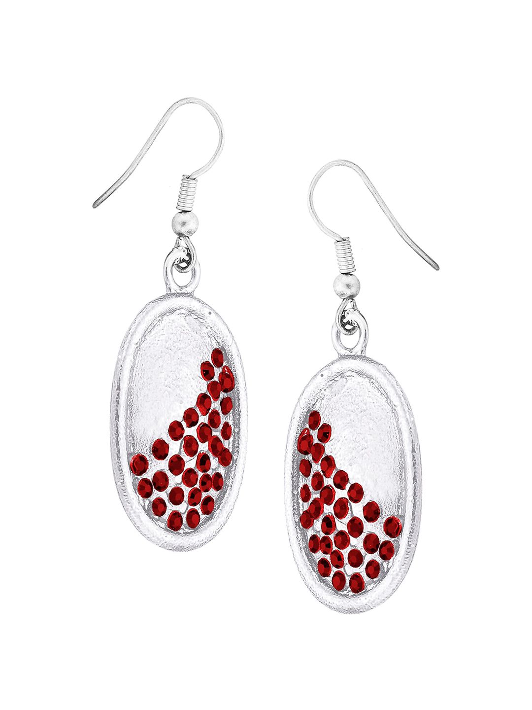 Kshitij Jewels Red Contemporary Drop Earrings Price in India