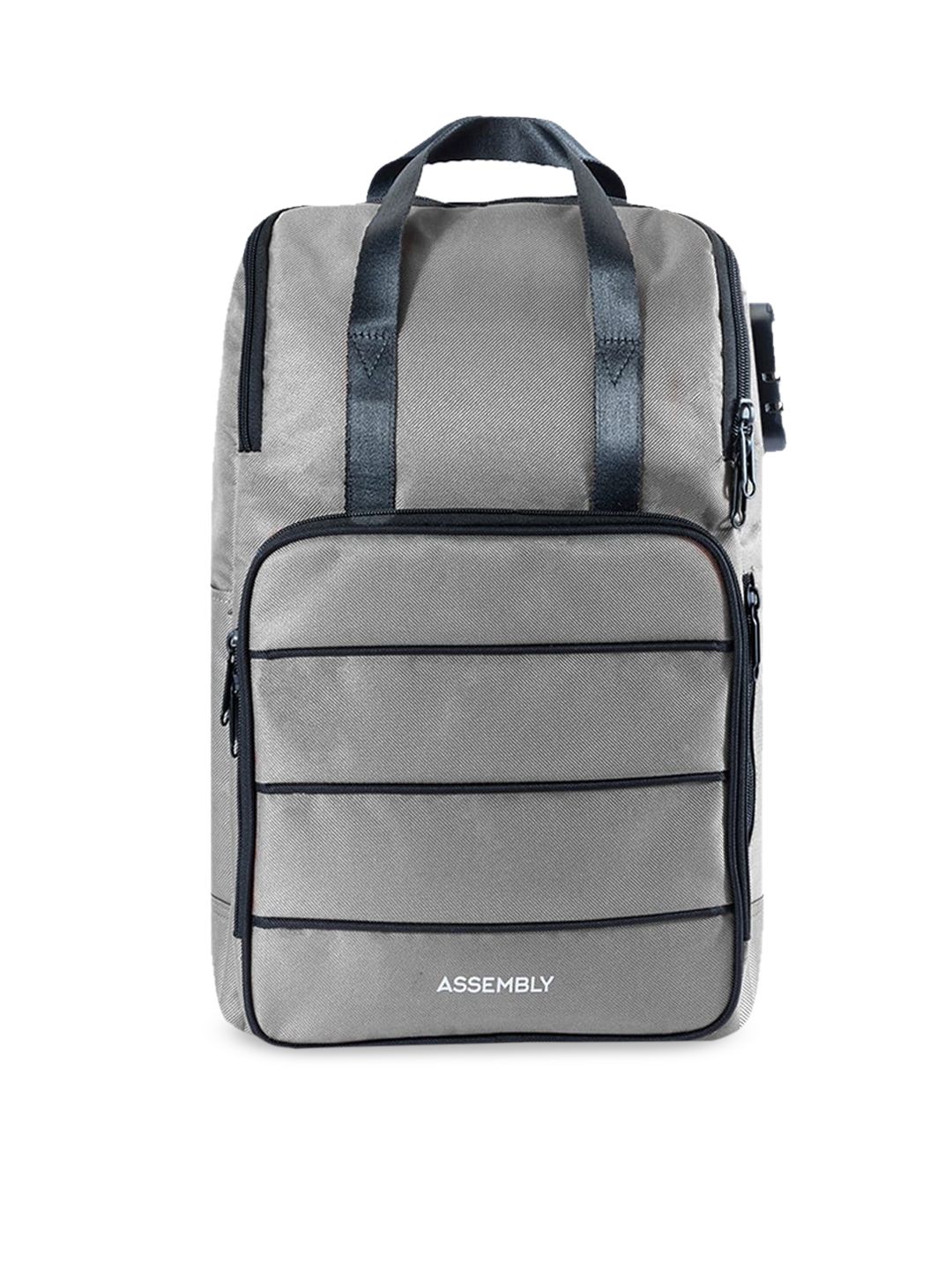 Assembly Unisex Grey 15 Inches Laptop Backpack with USB Charging Port Price in India