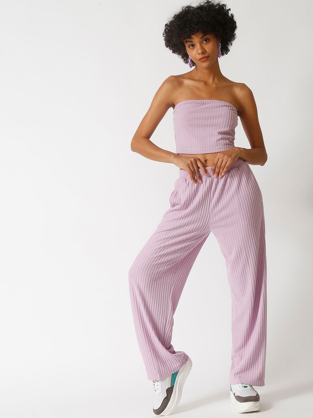 Campus Sutra Women Lavender Clothing Set