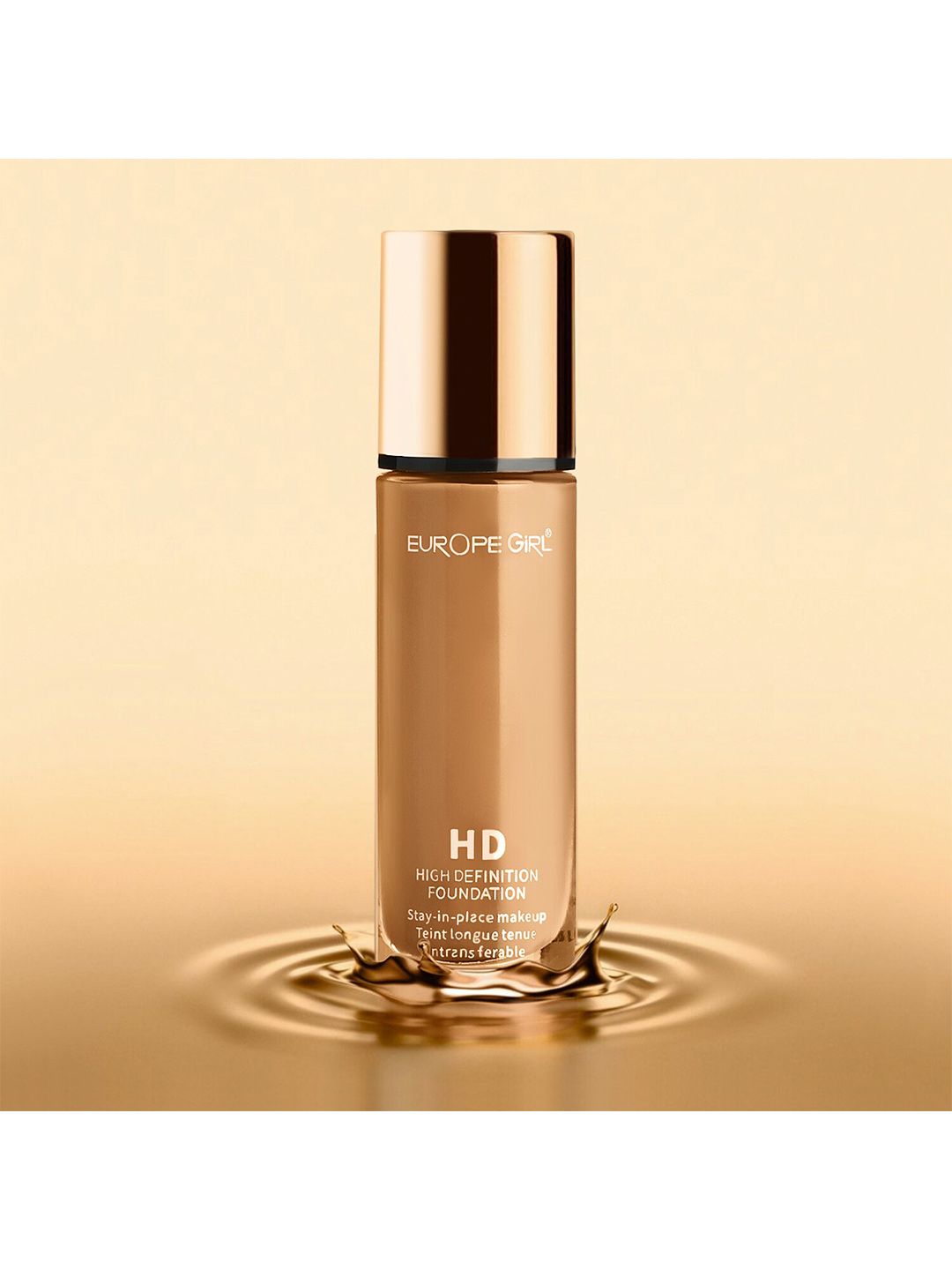 EUROPE GIRL Stay-In-Place Waterproof HD High Definition Foundation 30 ml - Medium 50 Price in India